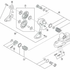 Shimano Dura Ace Di2 RD-7970 Ersatzteil Schaltraedchenschrauben Nr 6
