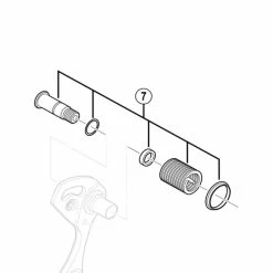 Shimano Ultegra RD-6800-GS Schaltwerk Ersatzteil | Kettenleitwerksachse GS