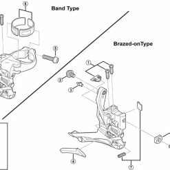 Shimano Ultegra FD-6800 Umwerfer Ersatzteil | Einstellschrauben Komplett Schelle Nr 1