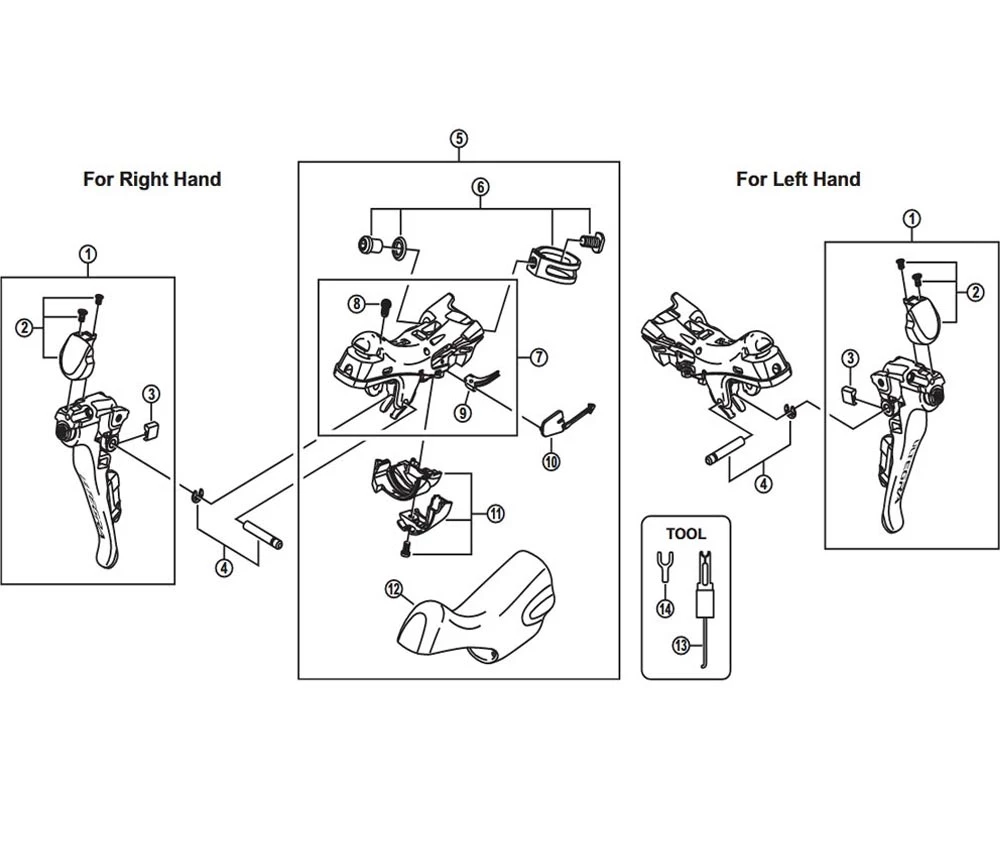 Shimano Ultegra ST-6800 Schalt-Bremshebel Ersatzteil | Hebelhalterung Rechts Nr 7 2 Shimano Ultegra ST-6800 Schalt-Bremshebel Ersatzteil | Hebelhalterung Rechts Nr 7 – Bild 2