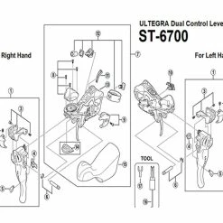 Shimano Ultegra ST-6700 Ersatzteil Bremsschaltgriff Kabelfuehrung Links Nr.11