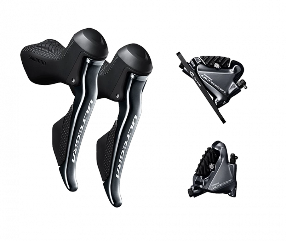 Disc Set Shimano Ultegra Di2 ST-R8070 STI BR-R8070 + Flat Mount Scheibenbremsen BR-R8070 1 Disc Set Shimano Ultegra Di2 ST-R8070 STI BR-R8070 + Flat Mount Scheibenbremsen BR-R8070