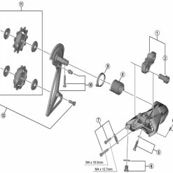 Shimano Dura Ace RD-R9100 Schaltwerk Ersatzteil | Schaltzugbefestigungsschraube Kpl Nr 6