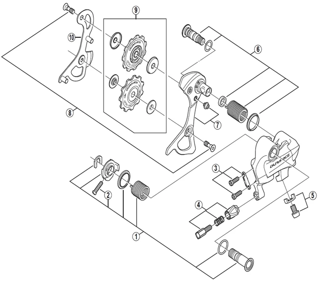 Shimano Dura Ace RD-7900 Schaltwerk Ersatzteil | Anschlag Schraube Mit Platte Nr 3 1 Shimano Dura Ace RD-7900 Schaltwerk Ersatzteil | Anschlag Schraube Mit Platte Nr 3