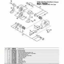 Shimano Dura Ace Schaltwerk RD 7800 / RD-7070 / RD-7970 Ersatzteil | Einstellschraube Fuer Spannfeder -Rennrad Komponenten Verkäufe 46057 2