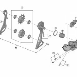 Shimano Dura-Ace Di2 RD-R9150 Schaltwerk Ersatzteil | Einstellschraube Spannfeder Nr 3