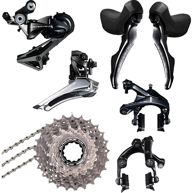Shimano Dura Ace Umruestkit R9100 Komplett 2 X 11 Fach 1 Shimano Dura Ace Umruestkit R9100 Komplett 2 X 11 Fach