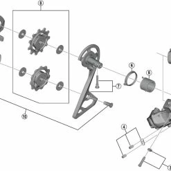 Shimano Ultegra Di2 RD-R8050 Schaltwerk Ersatzteil | Dichtring Fuer Spannfeder Nr 6