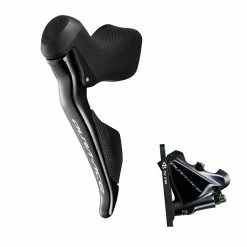 Shimano Dura Ace Scheibenbremse Di2 ST-R9170 STI Links + Bremssattel BR-R9170 Disc Flat Mount