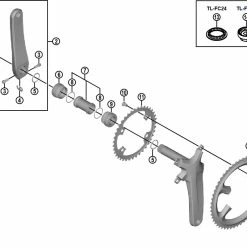 Shimano Dura-Ace FC-R9100 Kurbel Ersatzteil | Kurbelarm Links 175 Mm -Rennrad Komponenten Verkäufe 52697 1