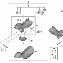 Shimano Dura Ace ST-R9100 Schalt-Bremshebel Ersatzteil | Griffeinstellschraube Nr 8