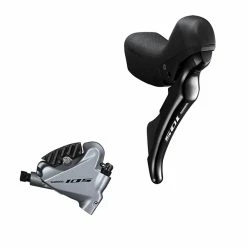 Shimano 105 Discbremse ST-R7020 STI Schaltbremshebel 11 Fach Rechts + BRR7070 Flatmount Bremssattel Hinterrad Silber