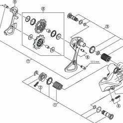 Shimano Ultegra Di2 RD-6770-SS Schaltwerk Ersatzteil | Anschlagschraube + Platte Unten Nr 4