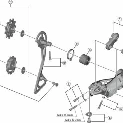 Shimano Ultegra RD-R8000-GS Schaltwerk Ersatzteil | Schaltzug-Einstellschraube Komplett Nr 3