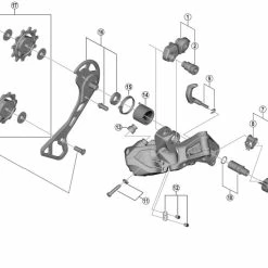 Shimano GRX Di2 RD-RX817 Schaltwerk Ersatzteil | Einstellschraube Komplett Fuer Achseinheit Nr 11
