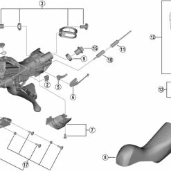 Shimano Dura Ace ST-R9120 Schalt-Bremshebel Ersatzteil | Schellen-Einheit Nr 3