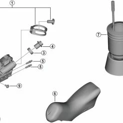 Shimano Dura Ace Di2 ST-R9270 Schalt-Bremshebel Ersatzteil | Schellen-Einheit Nr 1