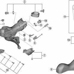 Shimano GRX ST-RX600 Schalt-Bremshebel Ersatzteil | Kabelgehaeuse Links Nr 6 -Rennrad Komponenten Verkäufe 55635 1