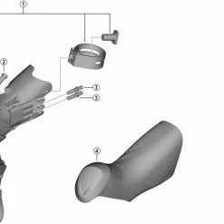 Shimano Ultegra Di2 ST-R8150 Schalt-Bremshebel Ersatzteil | Griffeinstellschraube Nr 2
