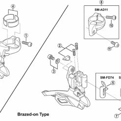Shimano Ultegra FD-6703 Umwerfer Ersatzteil | Klemmschraube Komplett Anloetsockel Nr 7
