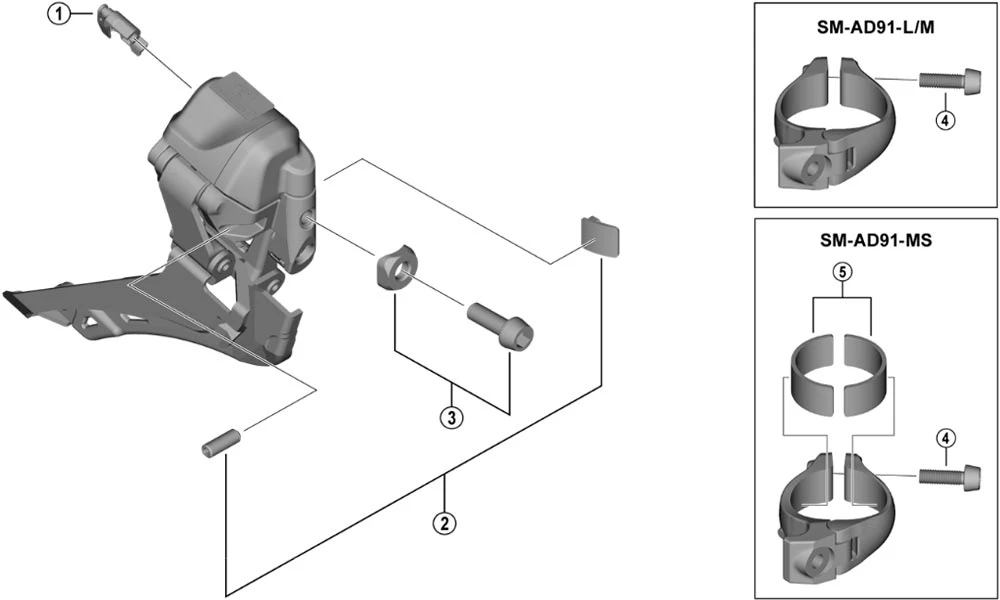 Shimano Dura Ace Di2 FD-R9250 Umwerfer Ersatzteil | Kettenleitblechschraube Komplett Nr 2 1 Shimano Dura Ace Di2 FD-R9250 Umwerfer Ersatzteil | Kettenleitblechschraube Komplett Nr 2