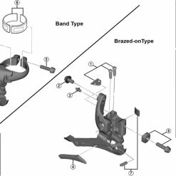 Shimano 105 FD-5800 Umwerfer Ersatzteil | Kettenleitblech- Schraube Komplett Nr 7