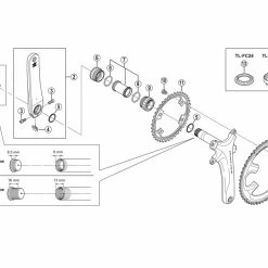 Shimano Dura-Ace FC-9000 Kurbel Ersatzteil | Kurbelarm Links 175 Mm -Rennrad Komponenten Verkäufe 56100 1