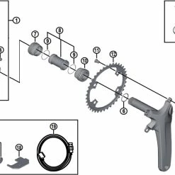 Shimano Dura-Ace FC-R9100-P Kurbel Ersatzteil | Ladekabel Nr 19